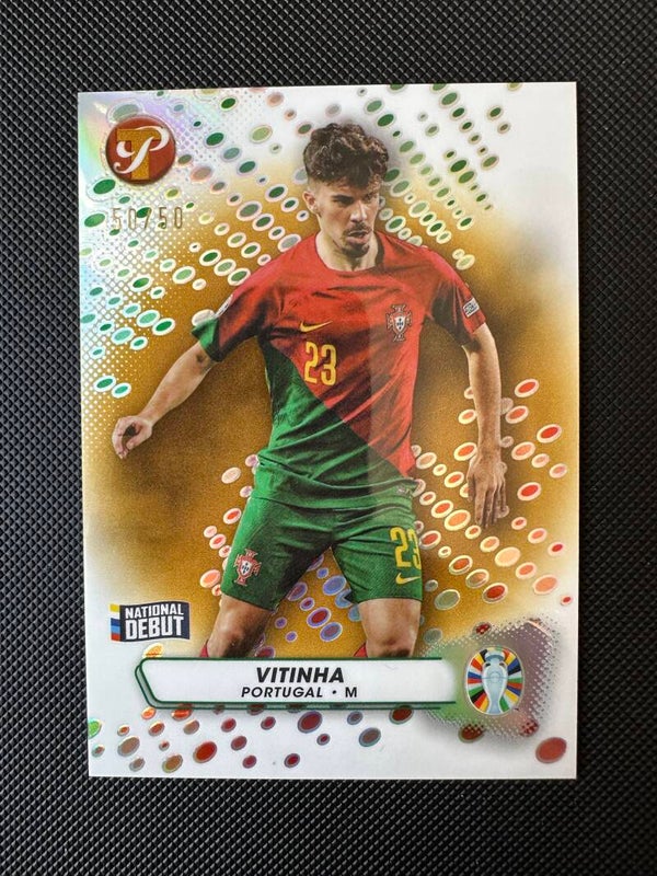 Vitinha /50 Topps Pristine 2023 Road to UEFA24 Gold Refractor #132