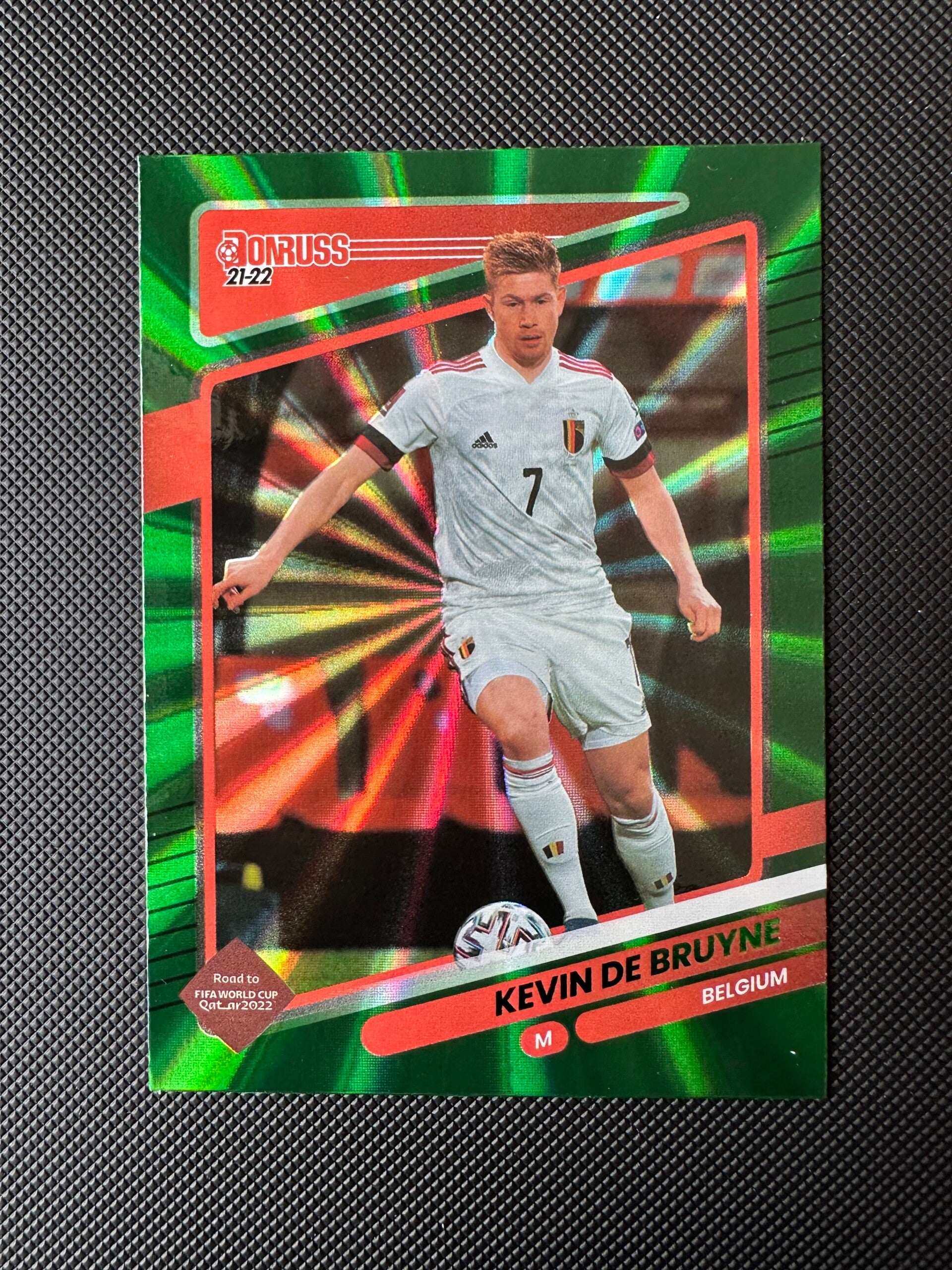 Kevin De Bruyne Panini Donruss 2021/22 Road To Qatar 2022- Lazer #11 BELGIJA