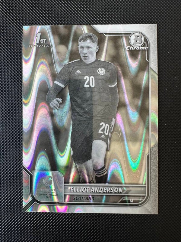 Elliot Anderson Topps Bowman 2022 UEFA Under21 1st Bowman Black and White #57 ŠKOCKA