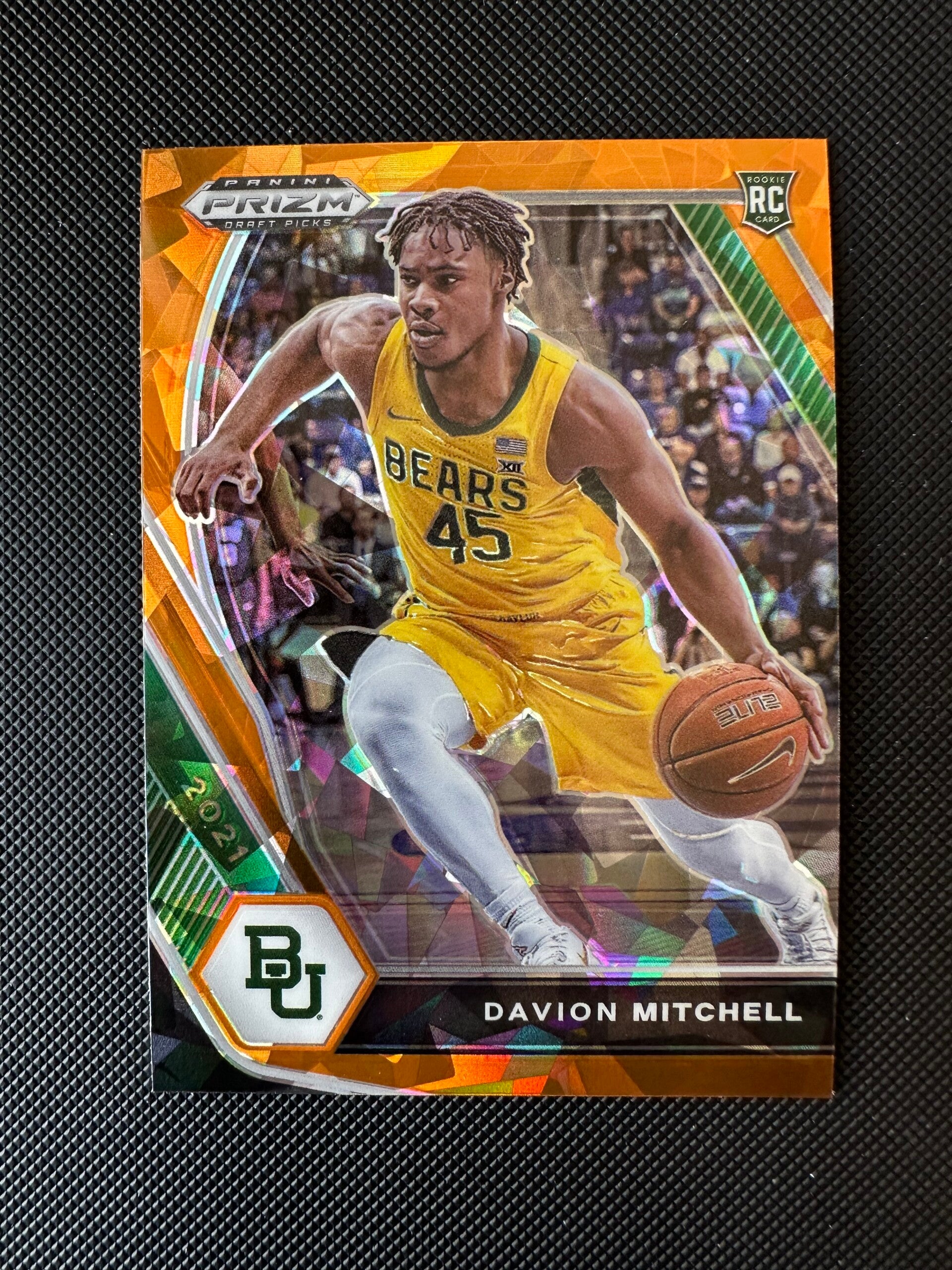Davion Mitchell Rookie Panini Prizm Draft Picks 2021 BU- Orange Ice Prizm #13