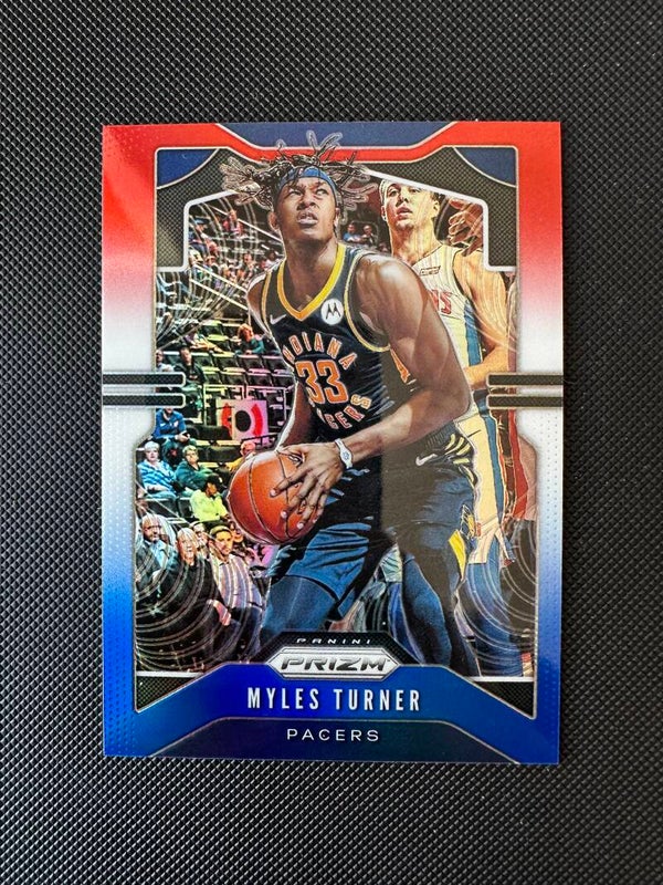 Myles Turner Panini Prizm 2019/20 Red Blue Prizm #216