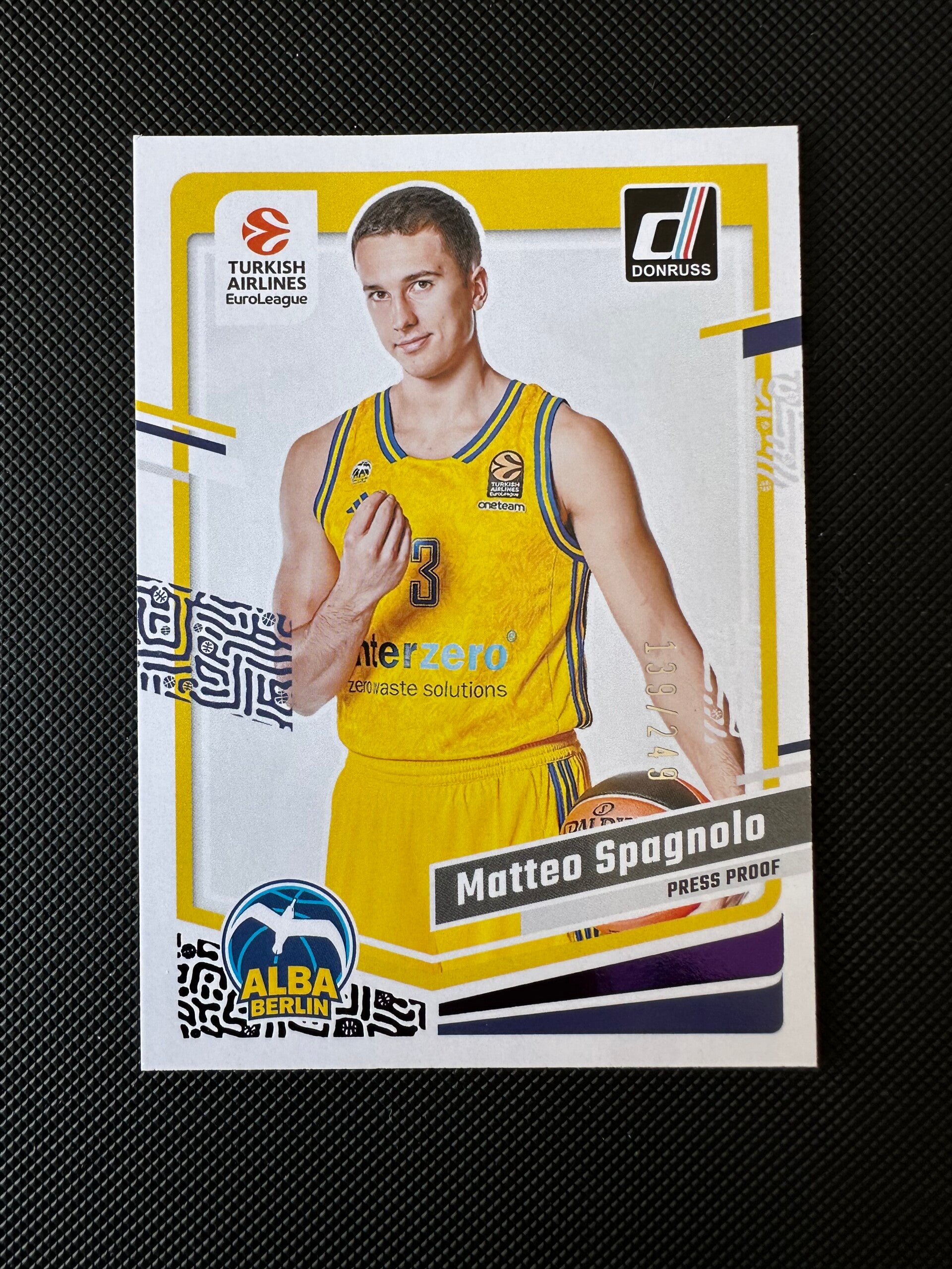 Matteo Spagnolo /249 Panini Donruss Euroleague 2023/24 Press Proof #20