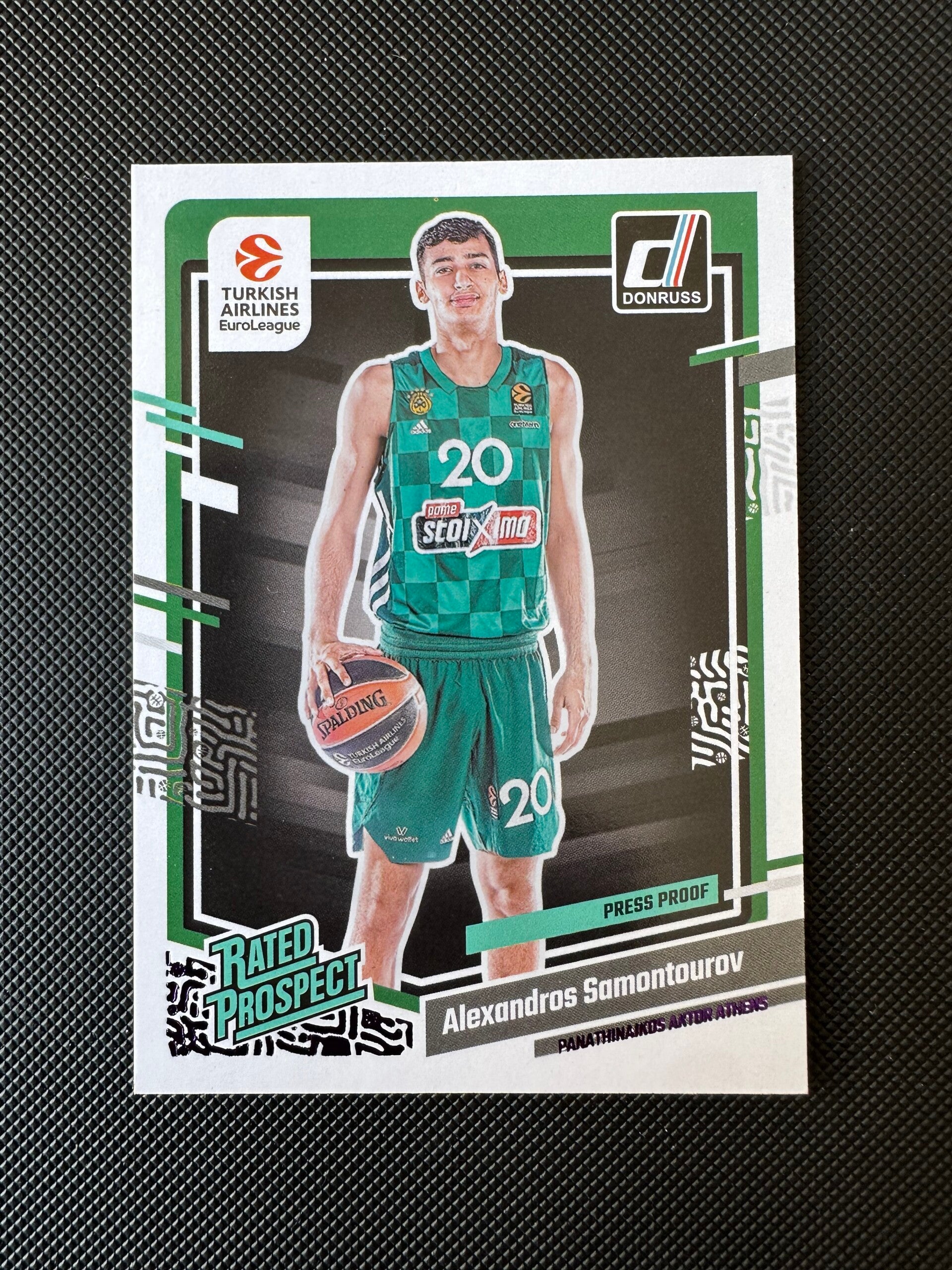 Alexandros Samontourov /249 Panini Donruss Euroleague 2023/24 Rated Prospects- Press Proof #160
