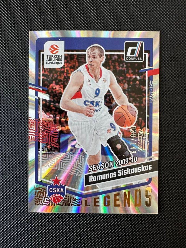 Ramunas Siskauskas /149 Panini Donruss Euroleague 2023/24 Legends- Lazers #163