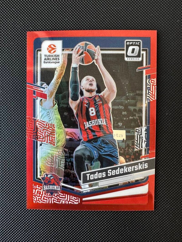 Tadas Sedekerskis /99 Panini Donruss Euroleague 2023/24 Red Optic Prizm #125