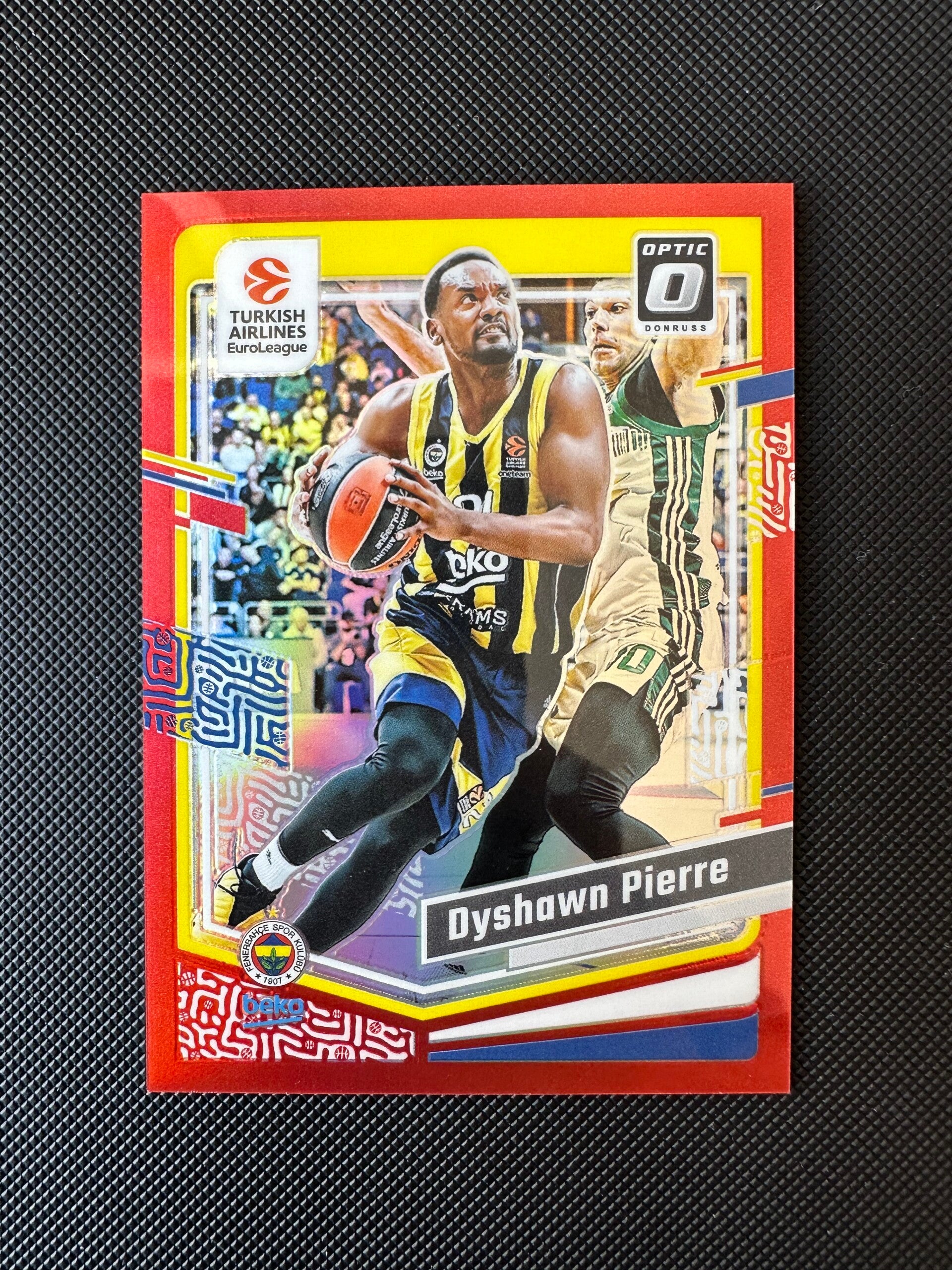 Dyshawn Pierre /99 Panini Donruss Euroleague 2023/24 Red Yellow Optic Prizm #134