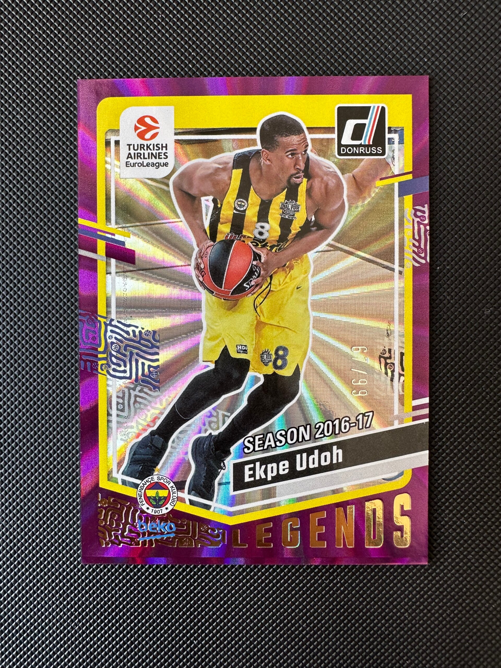 Ekpe Udah /99 Panini Donruss Euroleague 2023/24 Legends- Purple Lazer #185