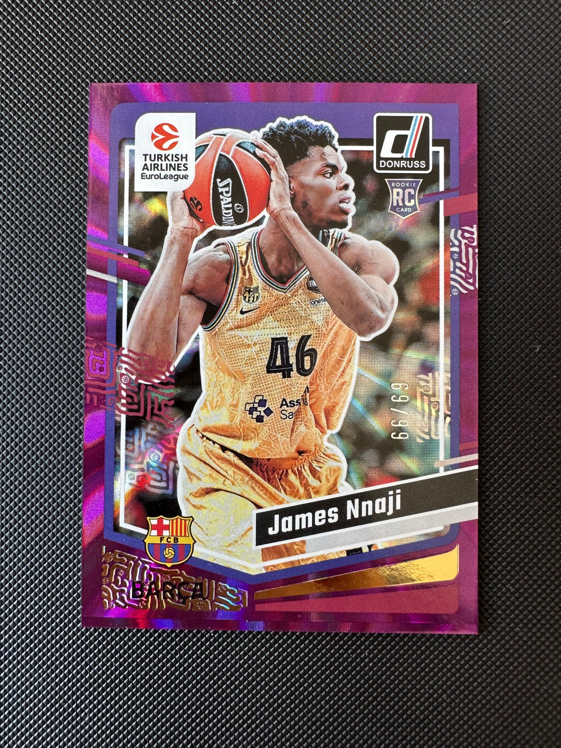James Nnaji /99 Rookie Panini Donruss Euroleague 2023/24 Purple Lazer #137