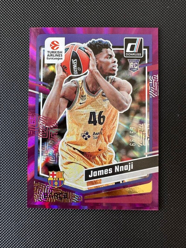 James Nnaji /99 Rookie Panini Donruss Euroleague 2023/24 Purple Lazer #137