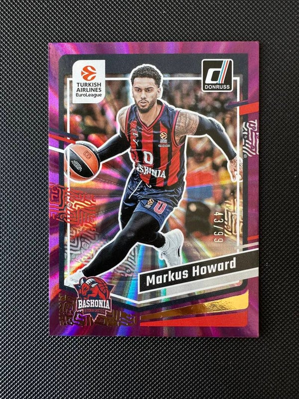 Markus Howard /99 Panini Donruss Euroleague 2023/24 Purple Lazer #23