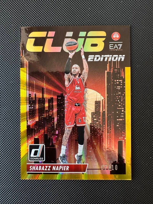 Shabazz Napier /10 Panini Donruss Euroleague 2023/24 Club Edition- Gold Lazer #10
