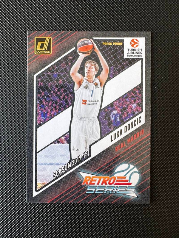 Luka Dončić Panini Donruss Euroleague 2023/24 Retro Series Press Proof Gold #1
