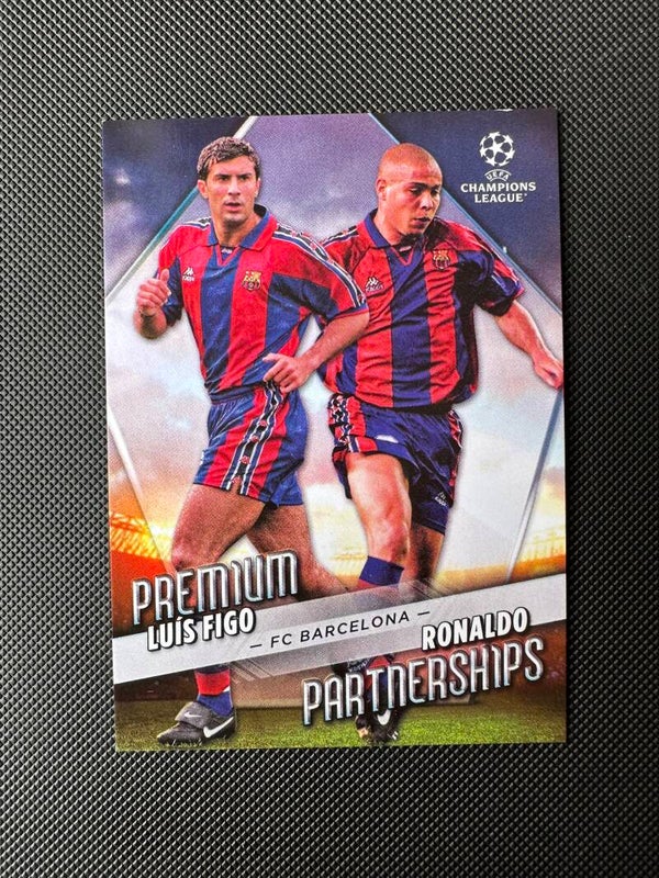 Luis Figo x Ronaldo Topps UEFA 2023 Premium Partnership #PP-8