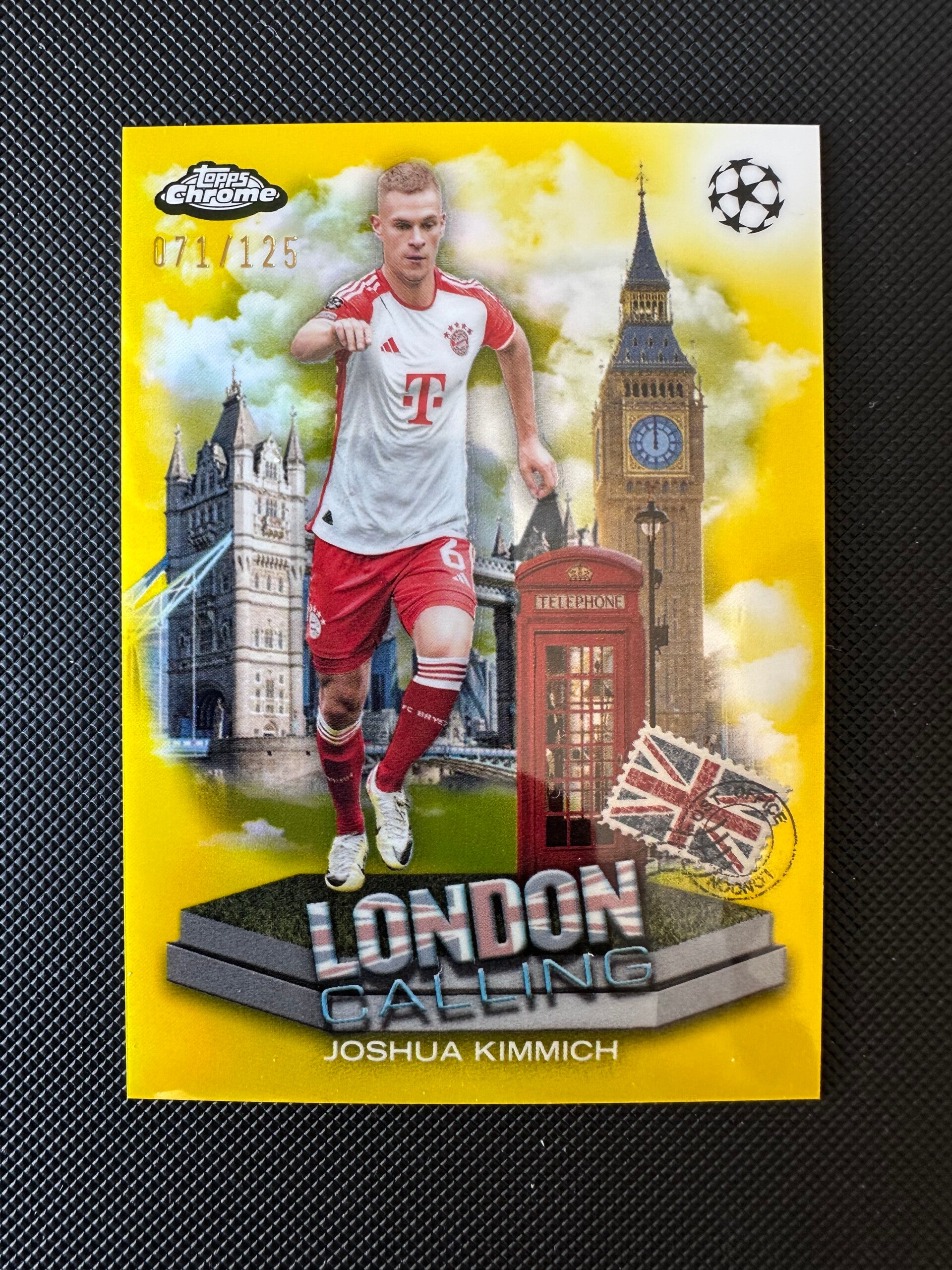 Joshua Kimmich /125 Topps Chrome 2024 London Calling Yellow Refractor #LC-6