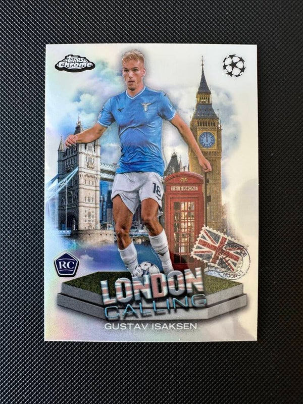 Gustav Isaksen Rookie Topps Chrome 2024 London Calling Refractor #LC-15 LAZIO