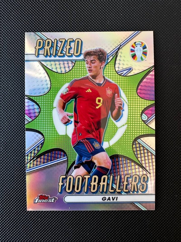 Gavi Topps Finest 2023 Road To UEFA Euro 2024 Prized Footballers Refractor #PF-GA