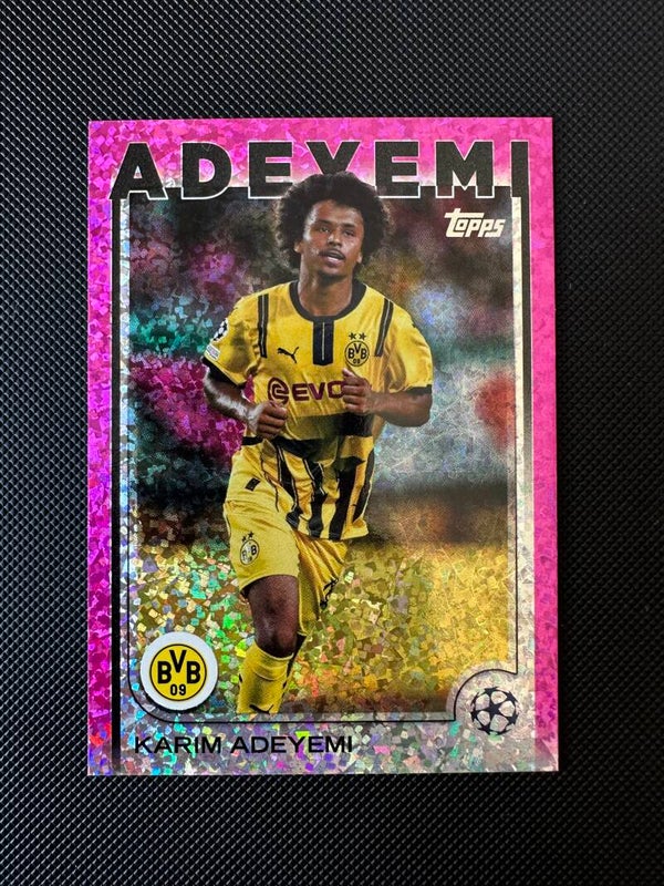 Karim Adeyemi Topps UEFA CC 2025 Pink Speckle #105
