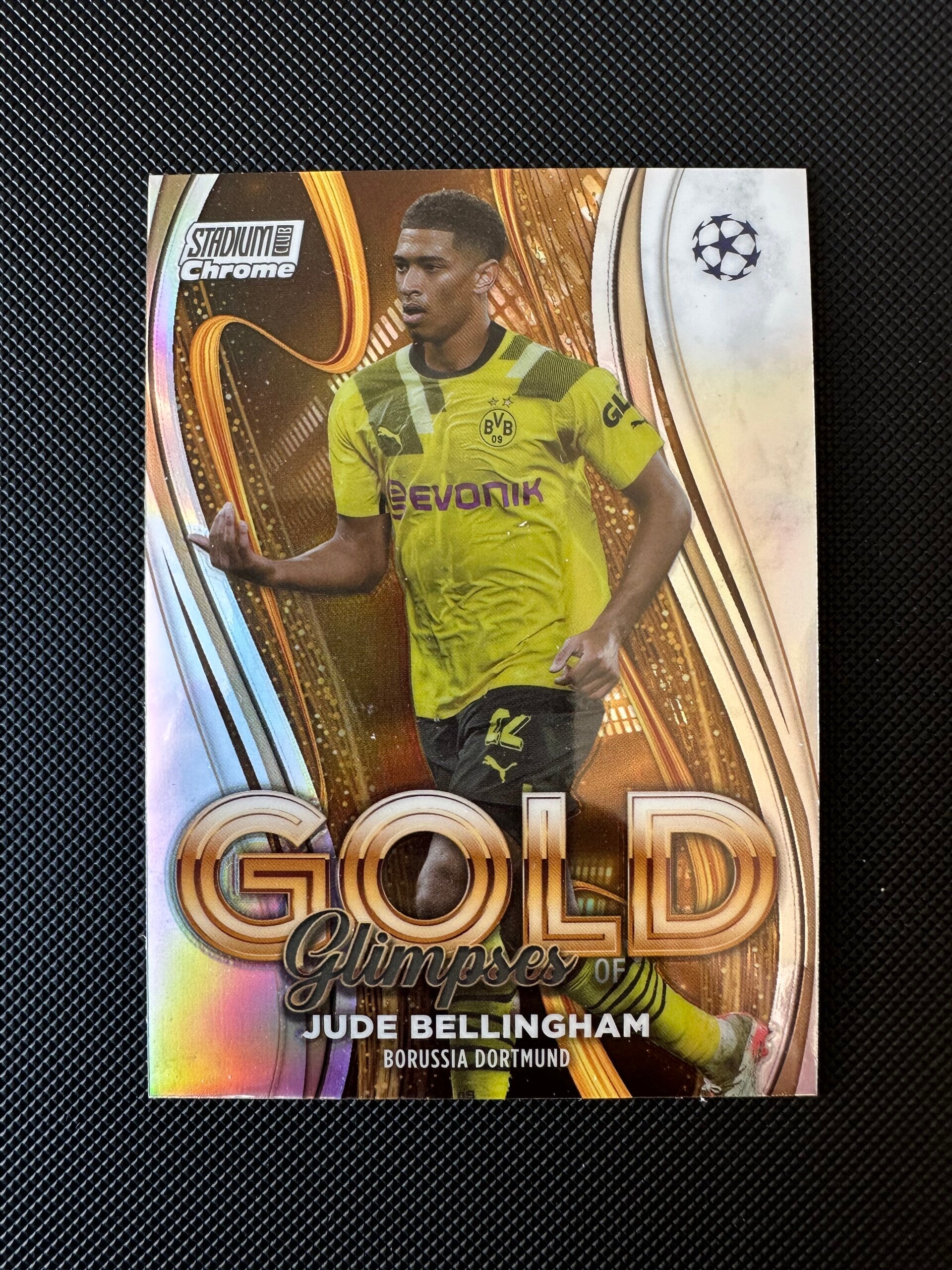 Jude Bellingham Topps Stadium Club Chrome 2023 Gold Of Glimpses Refractor #GG-JB