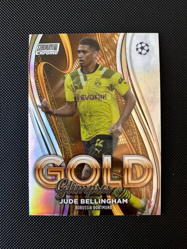 Jude Bellingham Topps Stadium Club Chrome 2023 Gold Of Glimpses Refractor #GG-JB
