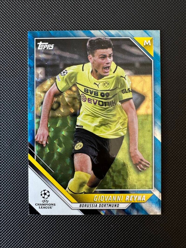 Giovanni Reyna /99 Topps UEFA CC 2022 Blue Sapphire #153