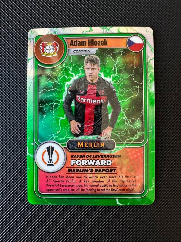 Adam Hlozek Topps Merlin UEFA CC 2024 Gamers Lightening Green  #MG-22 B. LEVERKUSEN