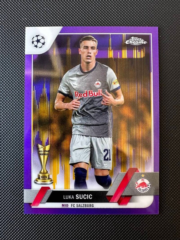 Luka Sučić Topps Chrome 2022/23 Purple Gold Seismic-All Star Rookie #95 SALZBURG