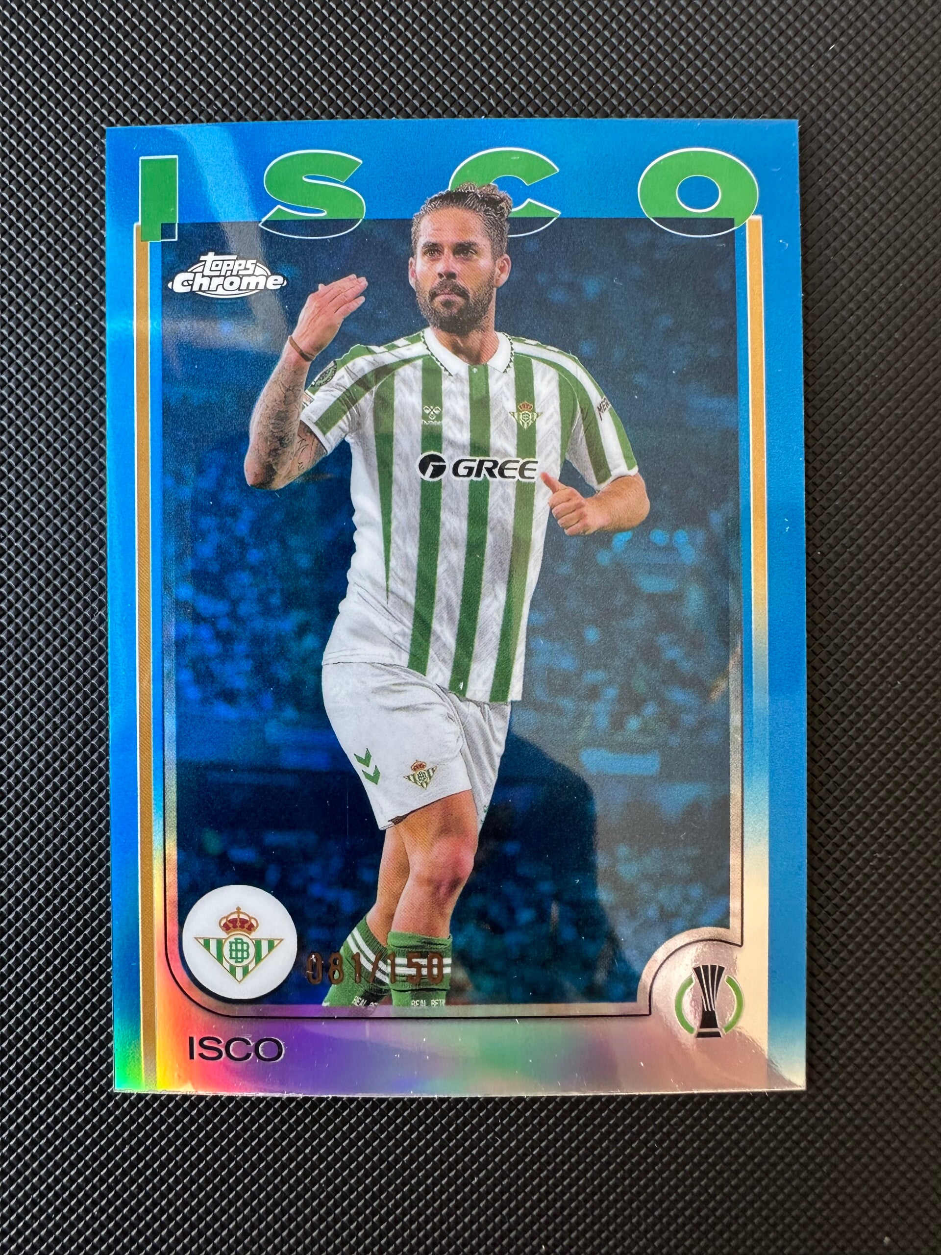 Isco /150 Topps Chrome 2025 Blue Refractor #143 REAL BETIS