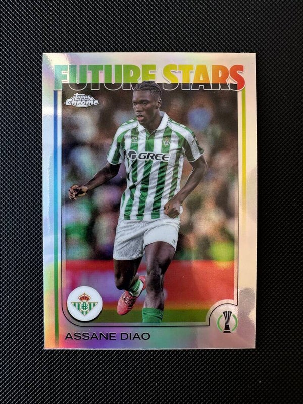 Assane Diao Topps Chrome 2025 Future Stars Refractor #188 -REAL BETIS