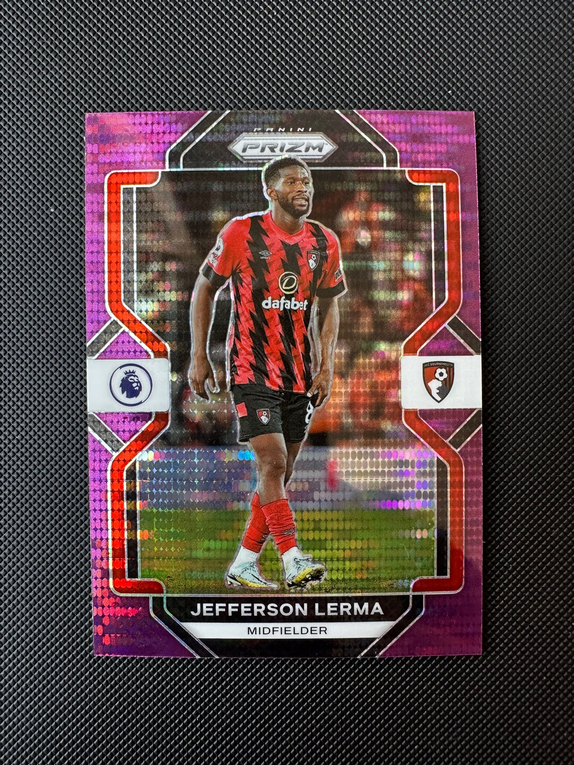 Jefferson Lerma Panini Prizm Premier League 2022/23 Purple Pulsar Prizm #217 BOURNEMOUTH