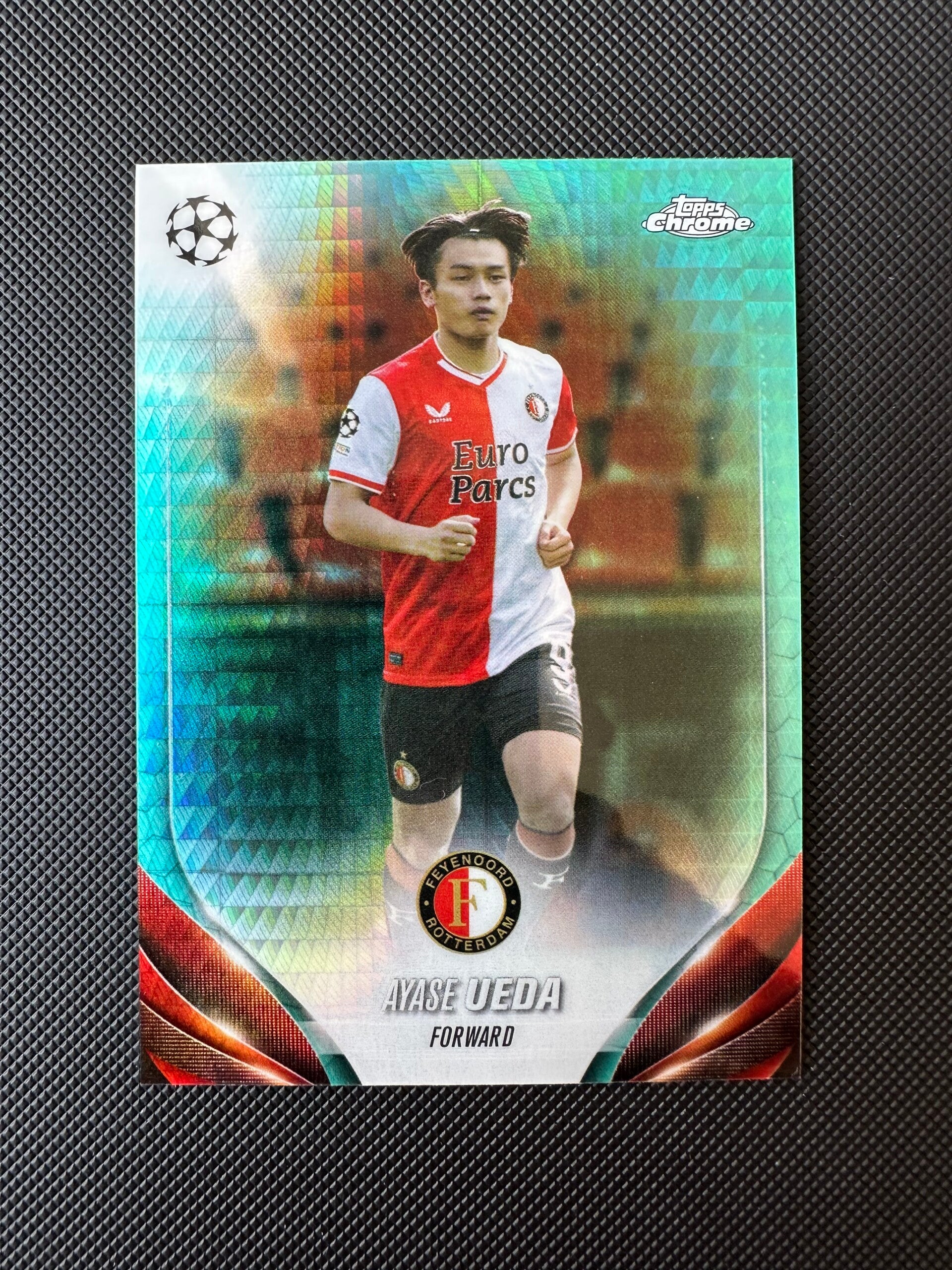 Ayase Ueda Topps Chrome 2024 Aqua Wave #138 FEYENOORD