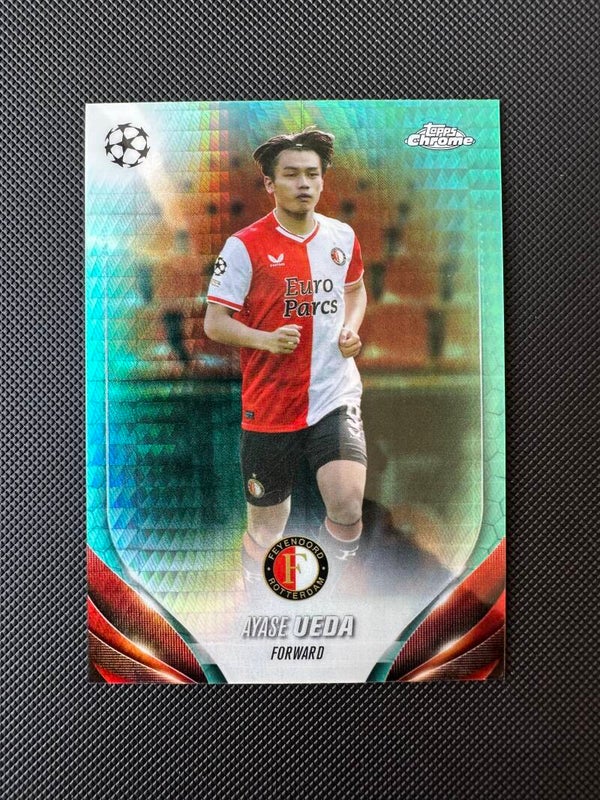 Ayase Ueda Topps Chrome 2024 Aqua Wave #138 FEYENOORD