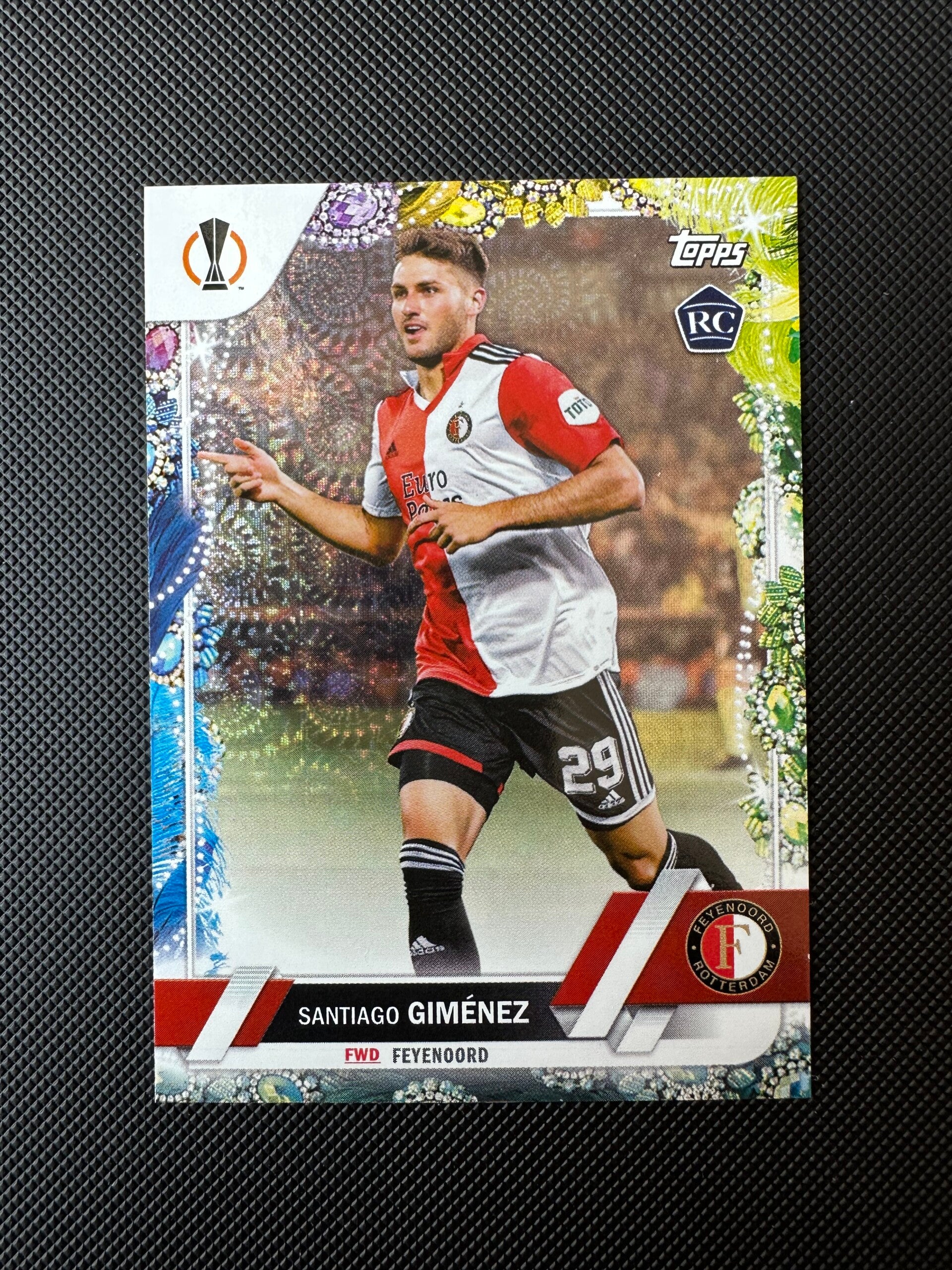 Santiago Gimenez Rookie Topps Carnival Edition UCC 2023 Swirl #153 FEYENOORD