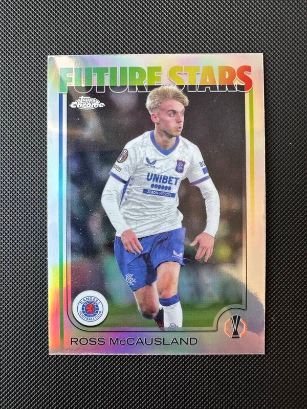 Ross McCausland Topps Chrome UEFA EL 2025 Future Stars Refractor #49 RANGERS