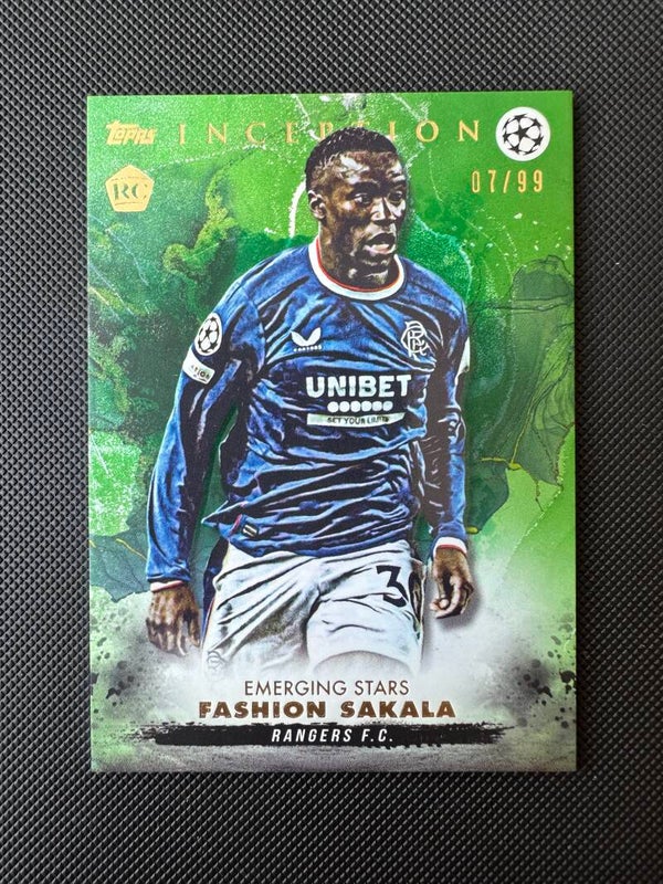 Fashion Sakala /99 Rookie Topps Inception 2023 Emerging Star RANGERS