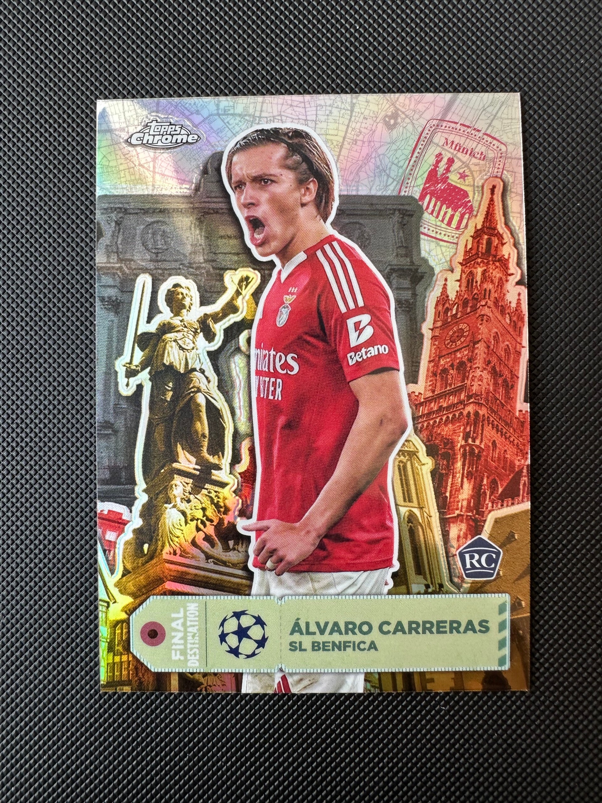 Alvaro Carreras Rookie Topps Chrome 2025 Final Destination Refractor #FD-34 BENFICA