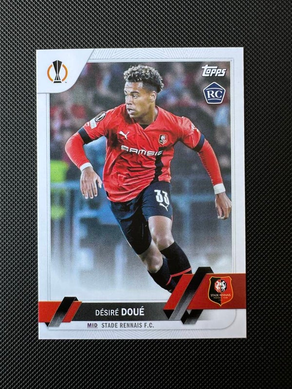 Desire Doue Rookie Topps UEFA EL 2023 #48 RENNAIS