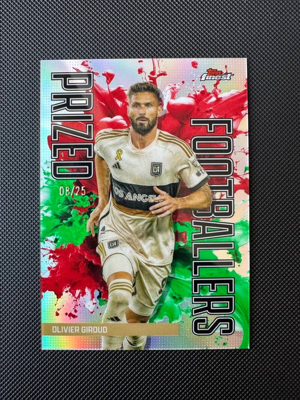 Olivier Giroud /25 Topps Finest MLS 2024 Red/Green Fusion- Prized Footballers Refractor #PFF-7 LA