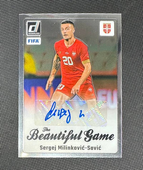 Sergej Milinković Savić Auto Panini Donruss 2023/24 The Beautiful Game #BG-SMS