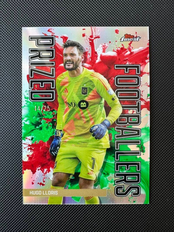 Hugo Lloris /25 Topps Finest MLS 2024 Red/Green Fusion- Prized Footballers Refractor #PFF-6 LA