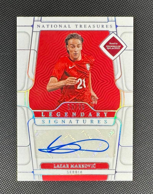 Lazar Marković /99 Auto Panini National Treasures FIFA Road To World Cup 2022 Legendary Signatures #LS-LZR