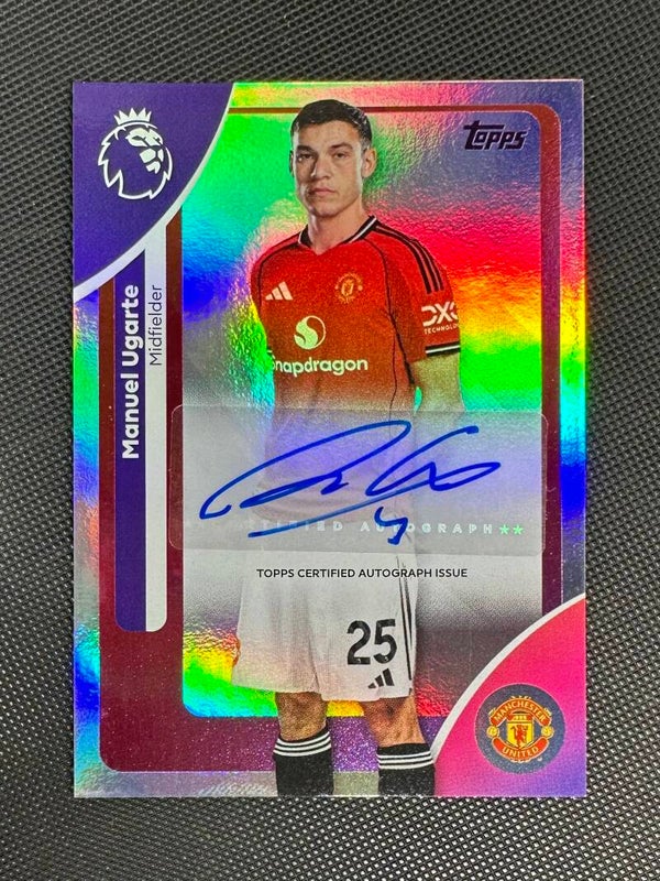 Manuel Ugarte Auto Topps Premier League 2025/26 Base Auto Variation Refractor #AC-MU