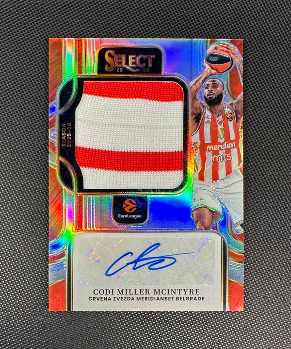 Codi Miller-McIntyre /75 Auto-Patch Panini Select Euroleague 2025/26 Prime Selections #PS-CMM