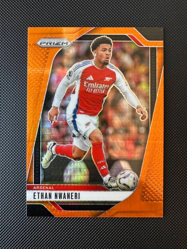 Ethan Nwaneri Panini Prizm Premier League 2024/25 Orange Prizm #31