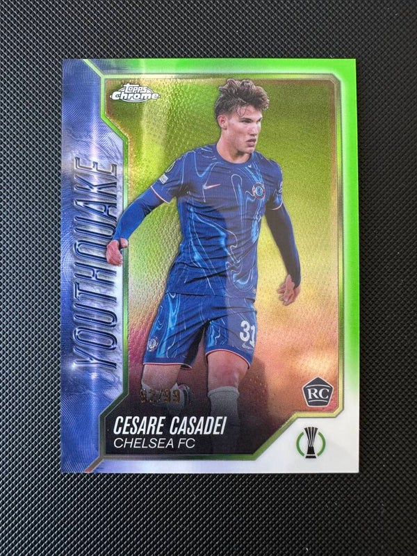Cesare Casadei /99 Rookie Topps Chrome 2025 Youthquaqe Green #YQ-18