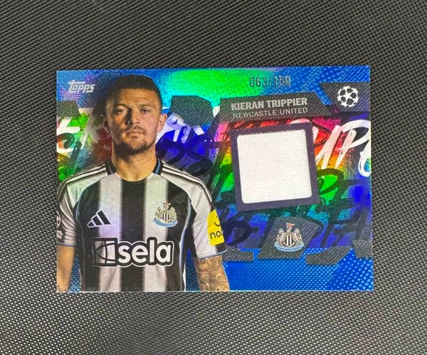 Kieran Trippier /150 Patch-Worn Topps UEFA Club Copmetitions 2025/26 Superstar Relics Blue #TSR-KT