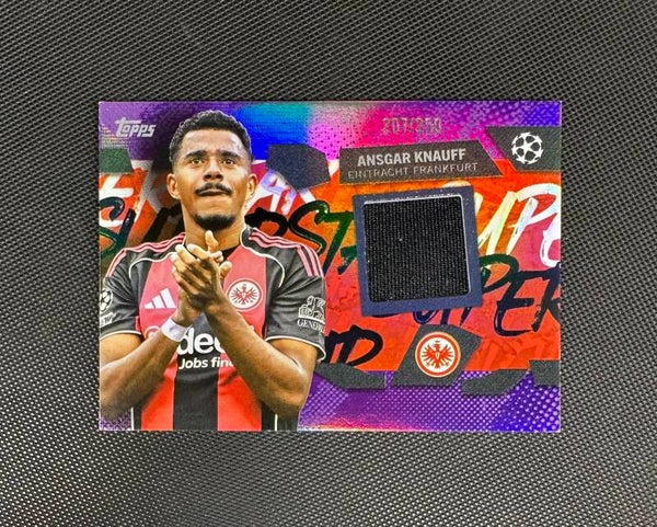 Ansgar Knauff /250 Patch-Worn Topps UEFA Club Copmetitions 2025/26 Superstar Relics Purple #TSR-AK