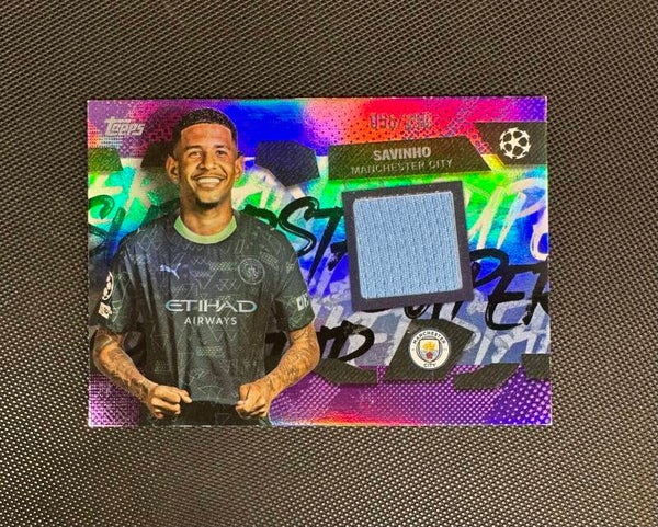 Savinho /250 Patch-Worn Topps UEFA Club Copmetitions 2025/26 Superstar Relics Purple #TSR-S