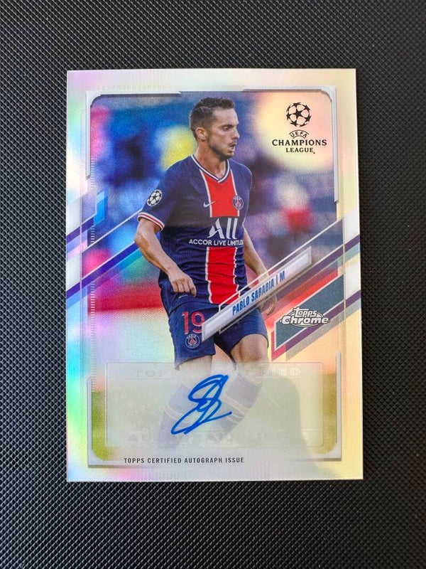 Pablo Sarabia Auto Topps Chrome UEFA CL 2020/21 Refractor #CA-PS