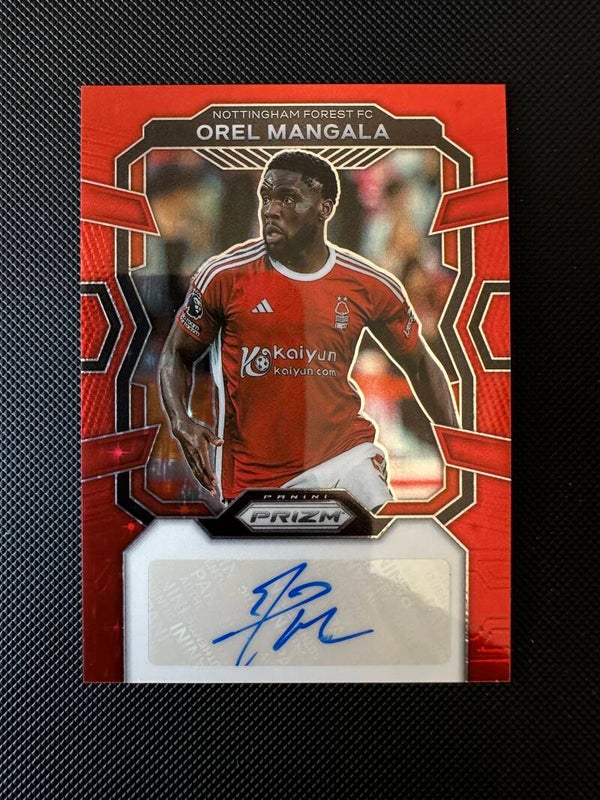 Orel Mangala Auto Panini Prizm Premier League 2023/24 Red Prizm #S-OM