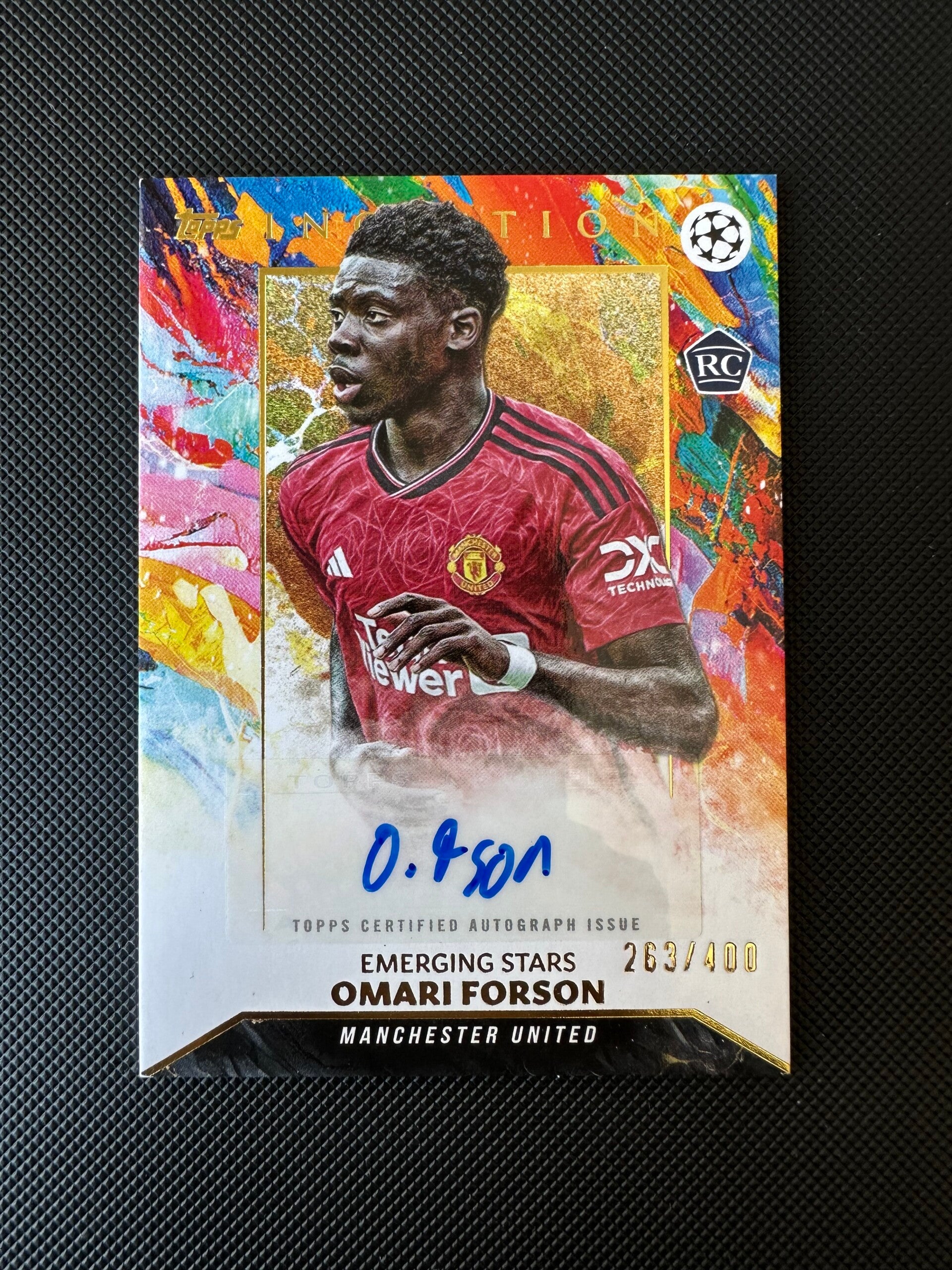 Omari Forson /400 Rookie Auto Topps Incepiton UEFA CC 2023/24 Emerging Stars #ESA-OF